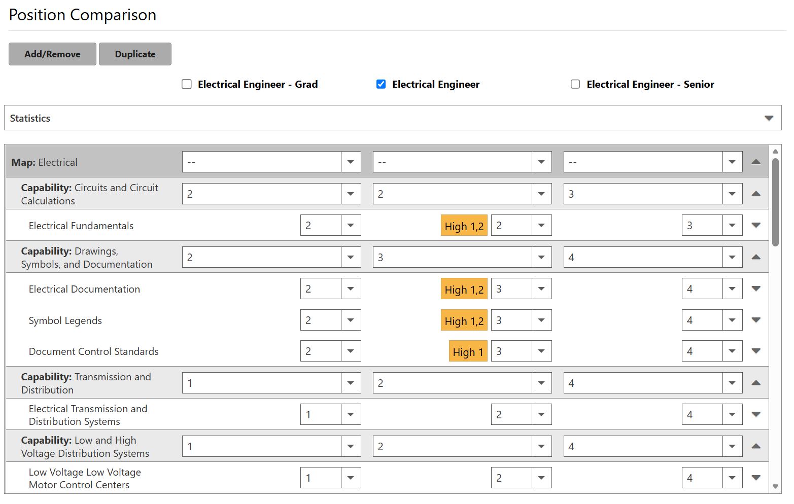 Ability (TM) Software CMS Position Comparison