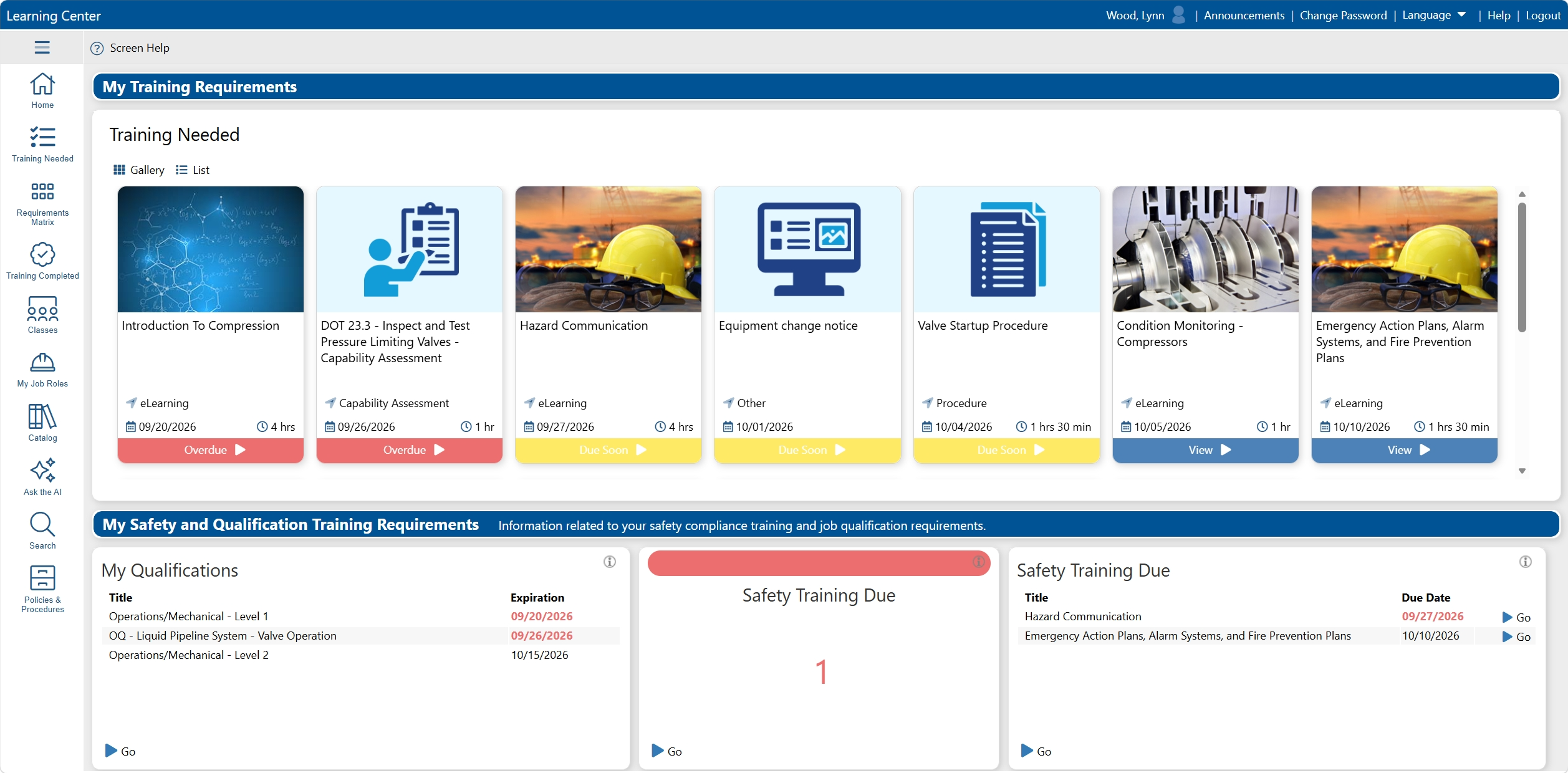 Ability Software LMS Dashboard